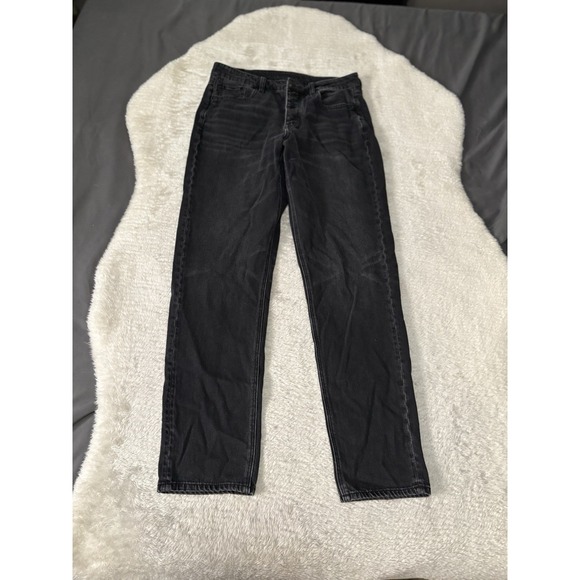 American Eagle High Rise Tom Girl Black‎ Jeans Size 30x31 Pants - Picture 1 of 8